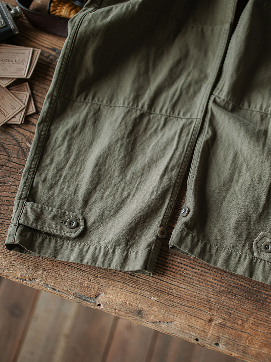 Pantalones de sarga con diseño de espiga M-47 del ejército francés, réplica