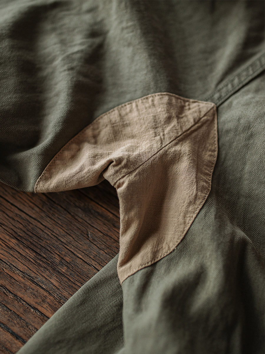 Pantalones de sarga con diseño de espiga M-47 del ejército francés, réplica