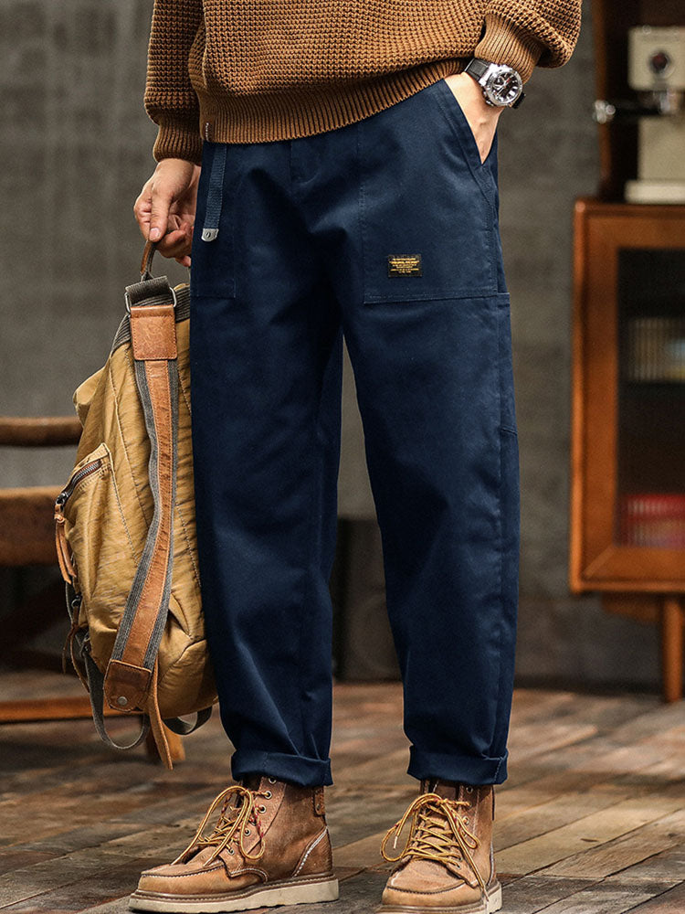 Pantaloni Utility Casual da Uomo di Ispirazione Vintage