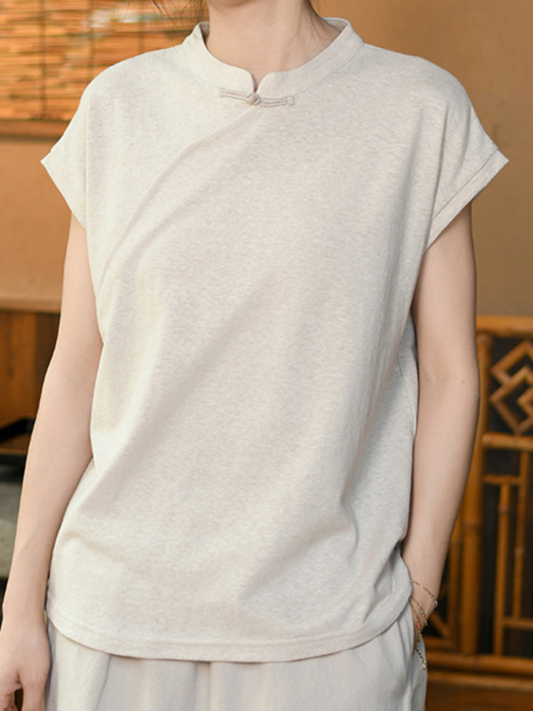 Camiseta súper suave de algodón y lino.