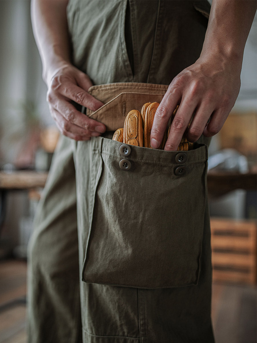 Pantalones de sarga con diseño de espiga M-47 del ejército francés, réplica