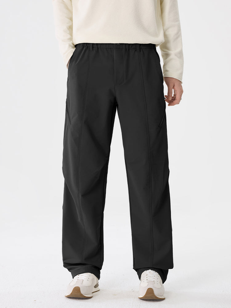 Herren‑Wide‑Leg‑Outdoor‑Freizeithose mit Reißverschlusstaschen