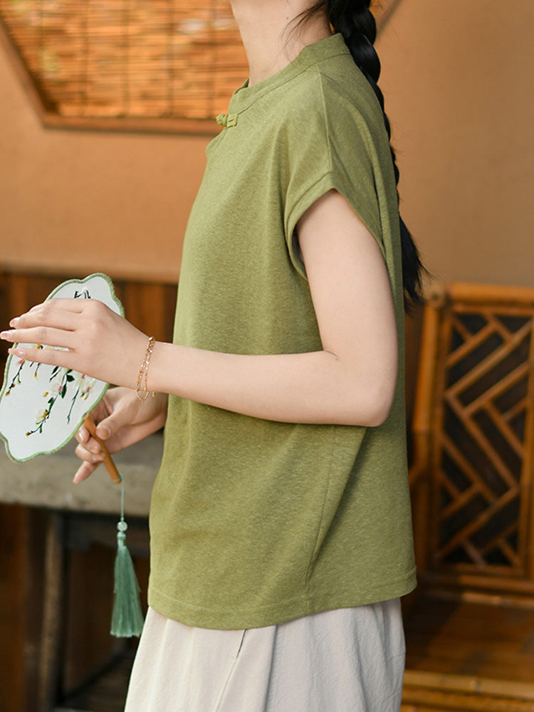 Camiseta súper suave de algodón y lino.