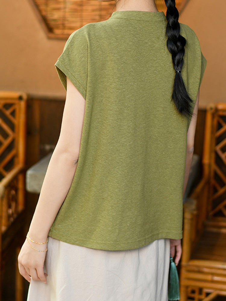 Camiseta súper suave de algodón y lino.