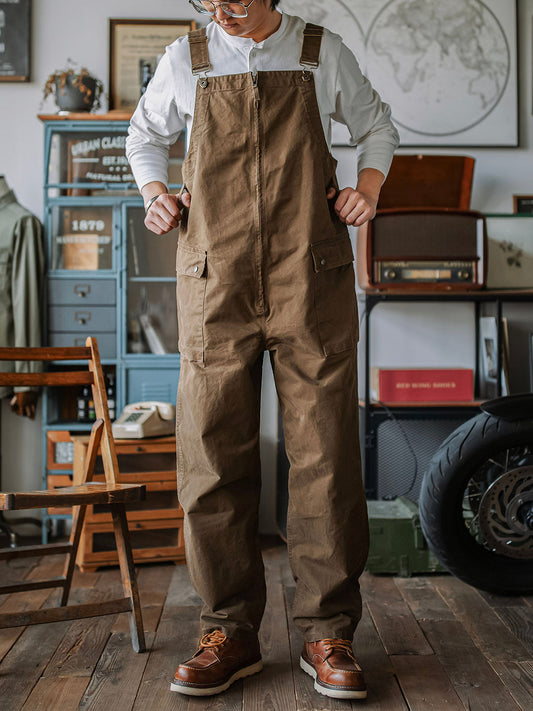 Men's Front Zipper Overalls