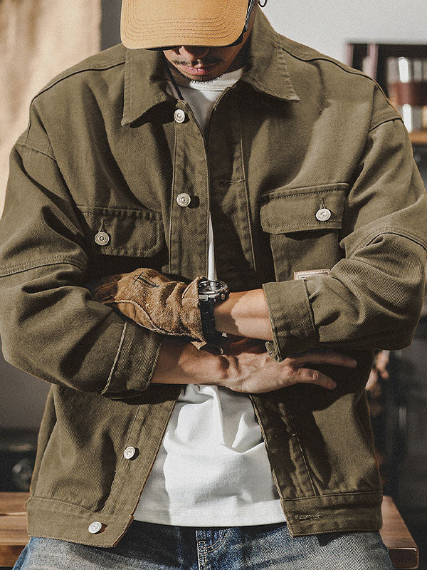 Chaqueta cargo americana de inspiración vintage para hombre