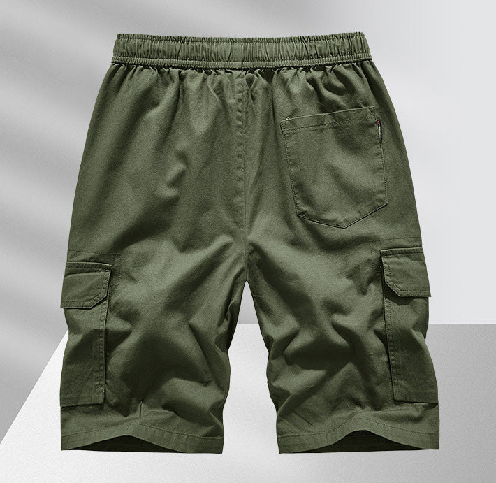 Pantalones cortos cargo para hombre con cordón ajustable