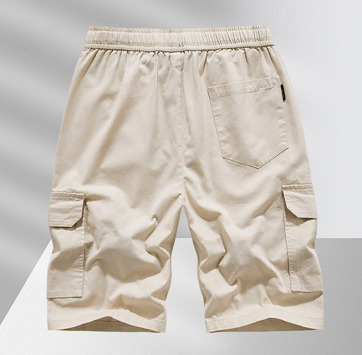 Pantalones cortos cargo para hombre con cordón ajustable