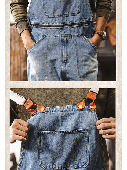 Klassische Herren-Arbeitslatzhose aus Denim
