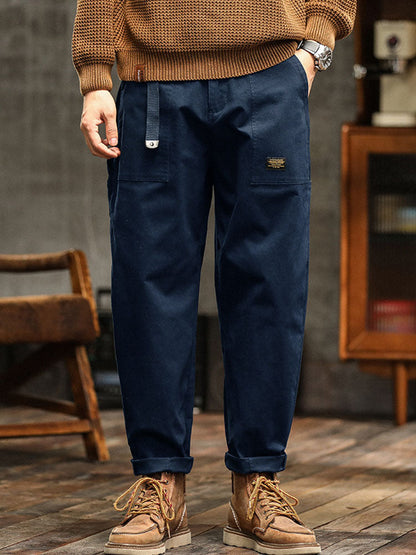 Pantalones Utilitarios Casuales de Inspiración Vintage para Hombre