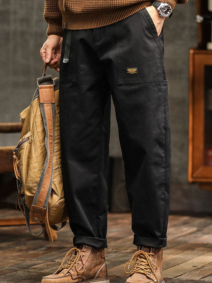 Pantalones Utilitarios Casuales de Inspiración Vintage para Hombre