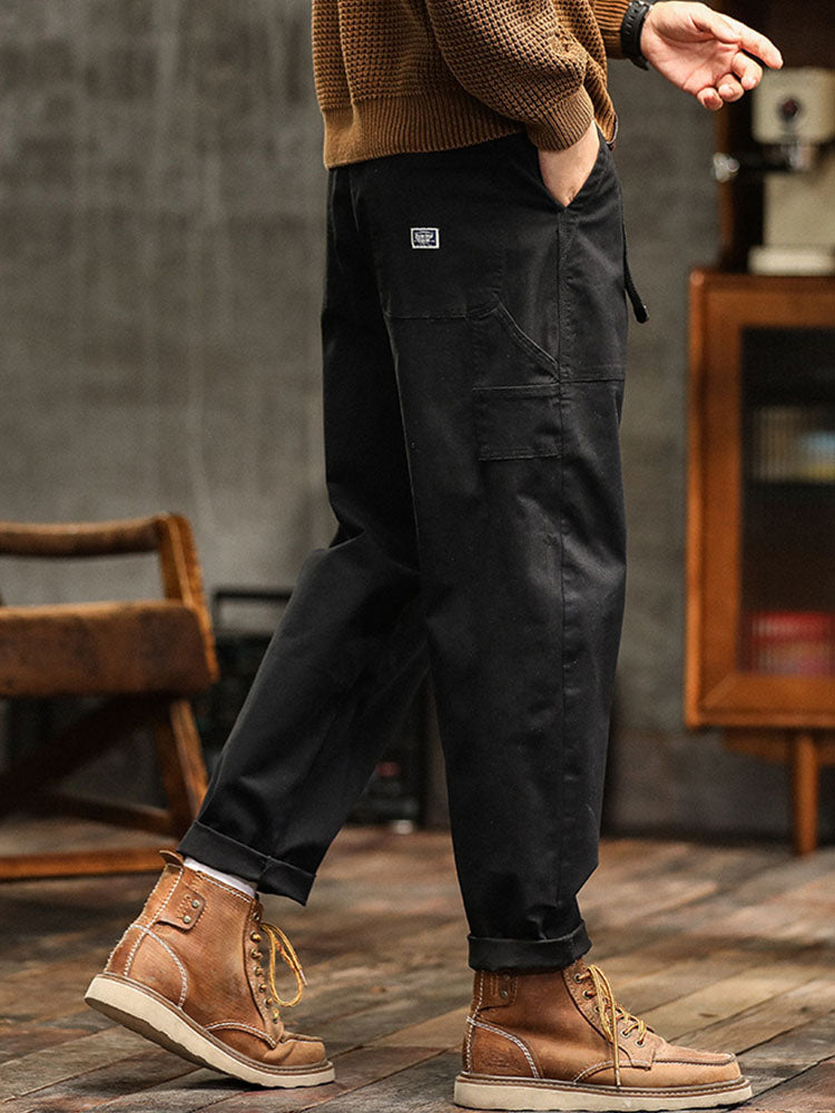 Pantalones Utilitarios Casuales de Inspiración Vintage para Hombre