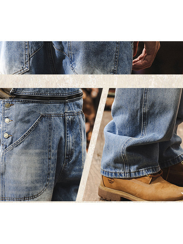Klassische Herren-Arbeitslatzhose aus Denim
