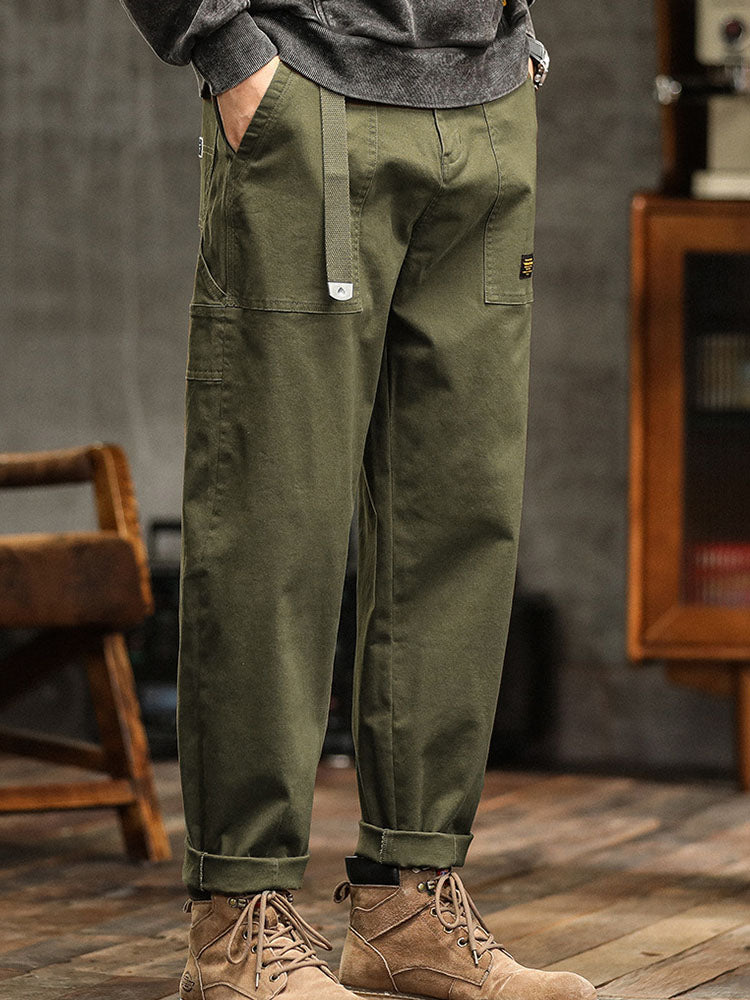Pantalones Utilitarios Casuales de Inspiración Vintage para Hombre