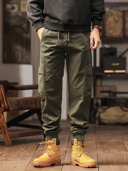 Pantalones cargo jogger de cintura elástica para hombre