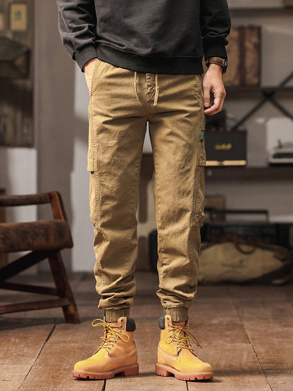 Pantalones cargo jogger de cintura elástica para hombre