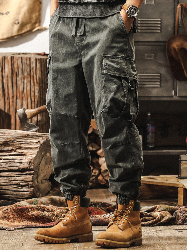 Pantalón cargo estilo jogger vintage para hombre