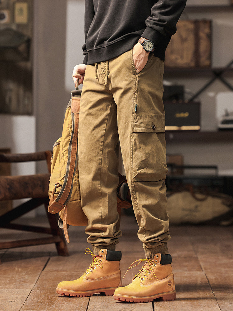Pantalones cargo jogger de cintura elástica para hombre