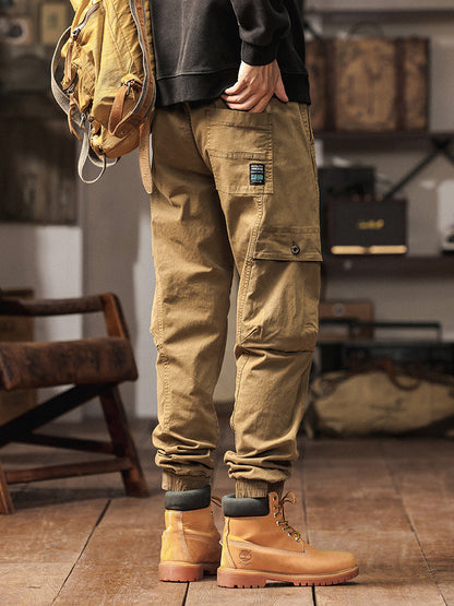 Pantalones cargo jogger de cintura elástica para hombre