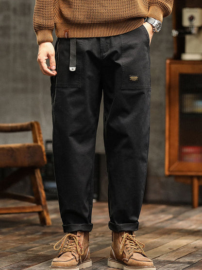 Pantalones Utilitarios Casuales de Inspiración Vintage para Hombre