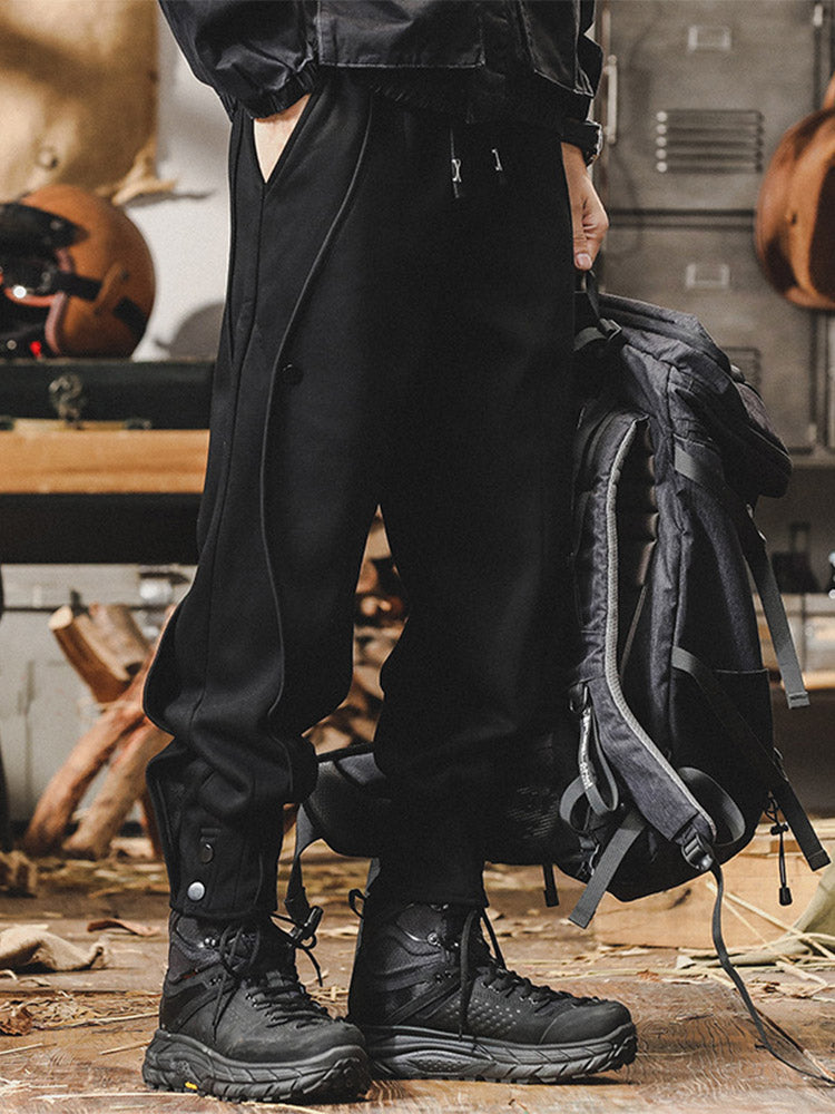 Pantalones de chándal para hombre con detalle de botones y cintura cómoda