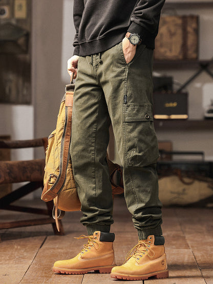 Pantalones cargo jogger de cintura elástica para hombre