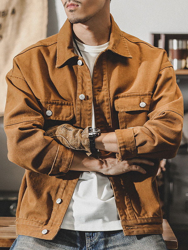 Chaqueta cargo americana de inspiración vintage para hombre