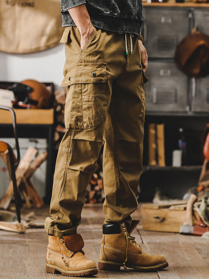 Herren Cargohose im Retro‑Stil,gerader Schnitt