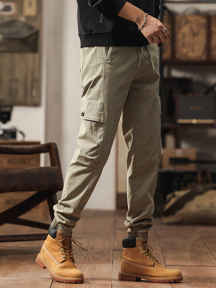 Pantalones cargo jogger de cintura elástica para hombre