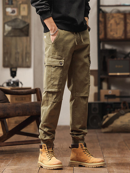 Vintage-inspirierte Cargo-Jogginghose für Herren mit vielen Taschen