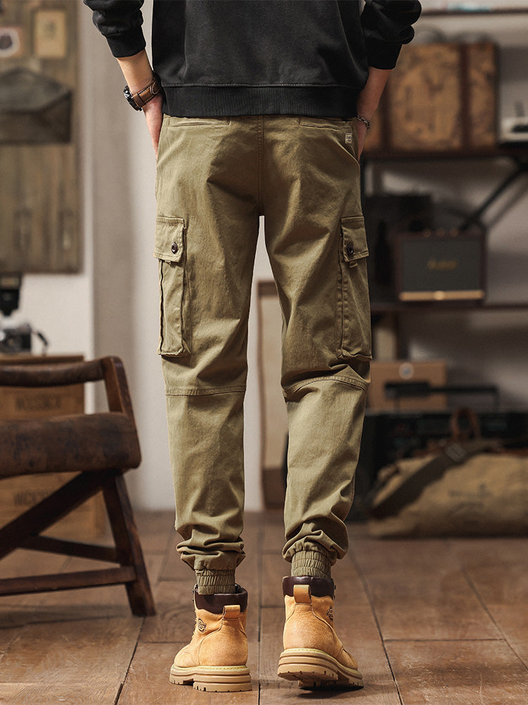 Vintage-inspirierte Cargo-Jogginghose für Herren mit vielen Taschen