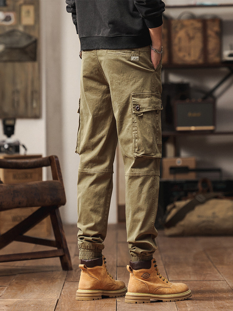 Vintage-inspirierte Cargo-Jogginghose für Herren mit vielen Taschen