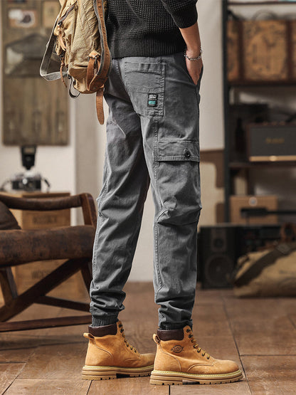 Pantalones cargo jogger de cintura elástica para hombre