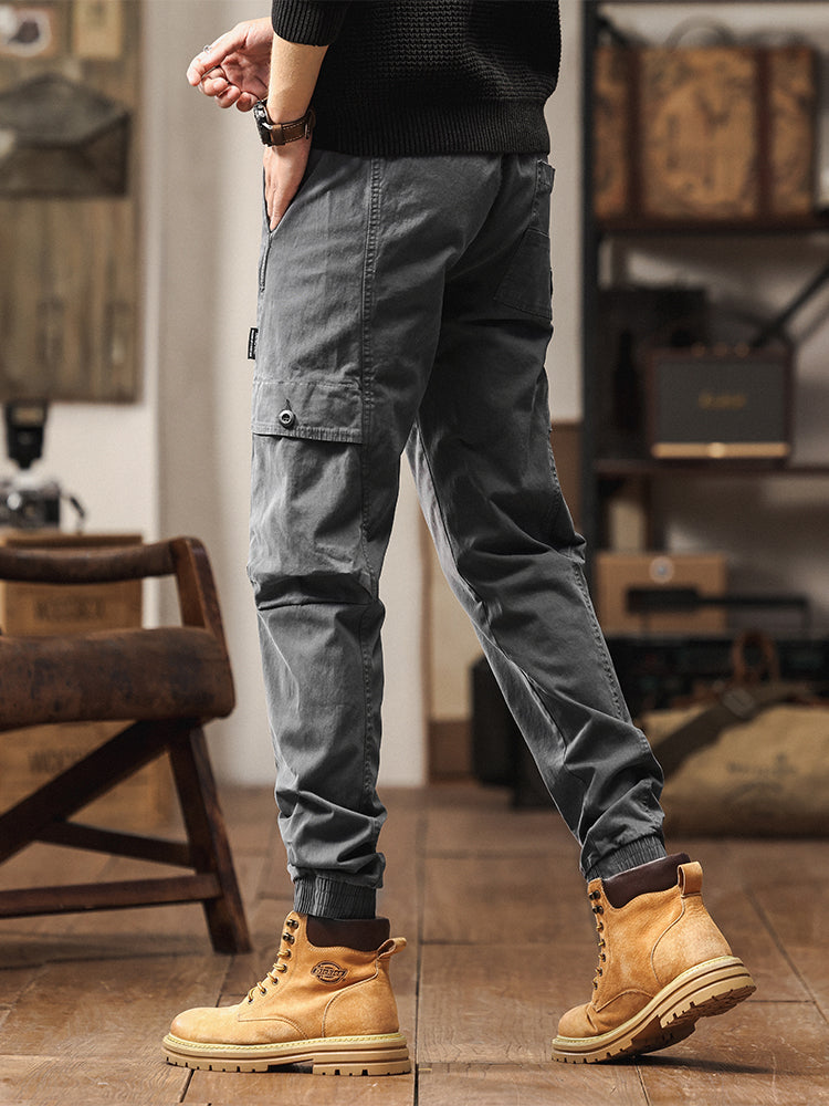 Pantalones cargo jogger de cintura elástica para hombre