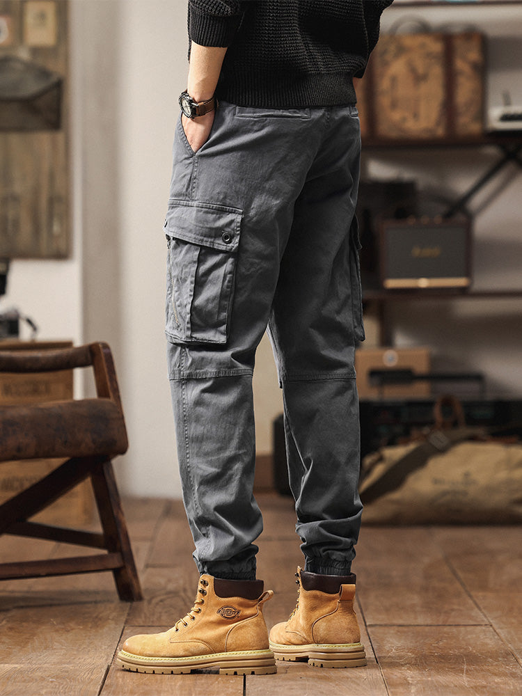 Vintage-inspirierte Cargo-Jogginghose für Herren mit vielen Taschen
