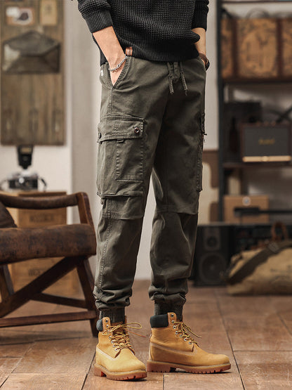 Vintage-inspirierte Cargo-Jogginghose für Herren mit vielen Taschen