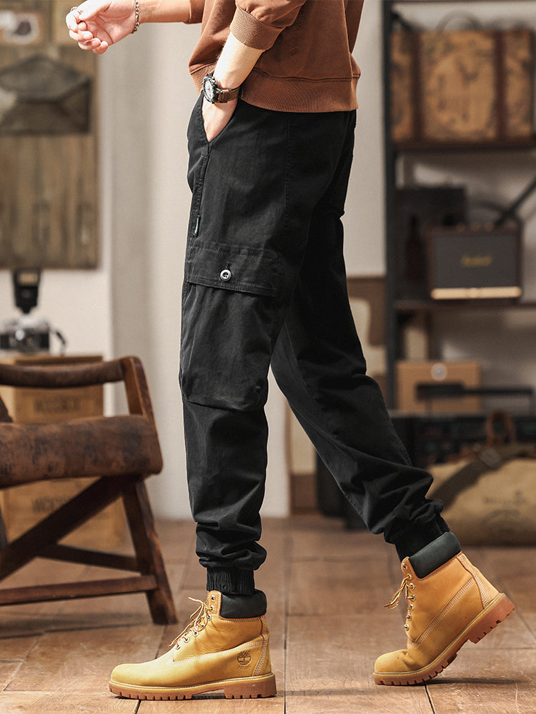 Pantalones cargo jogger de cintura elástica para hombre