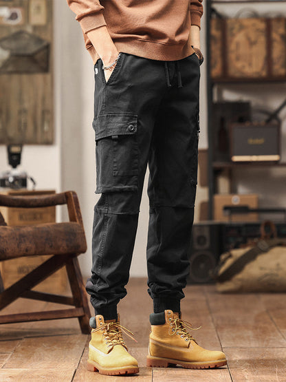 Vintage-inspirierte Cargo-Jogginghose für Herren mit vielen Taschen