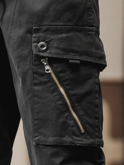 Vintage-inspirierte Cargo-Jogginghose für Herren mit vielen Taschen