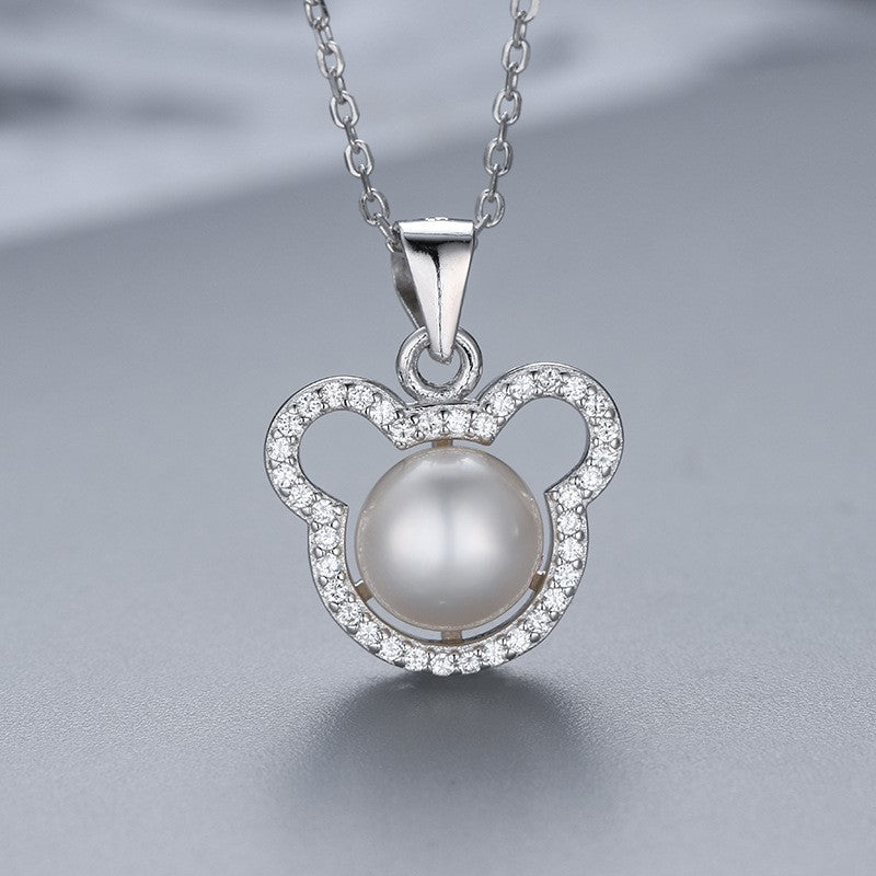 Collana con ciondolo in argento S925 e perla