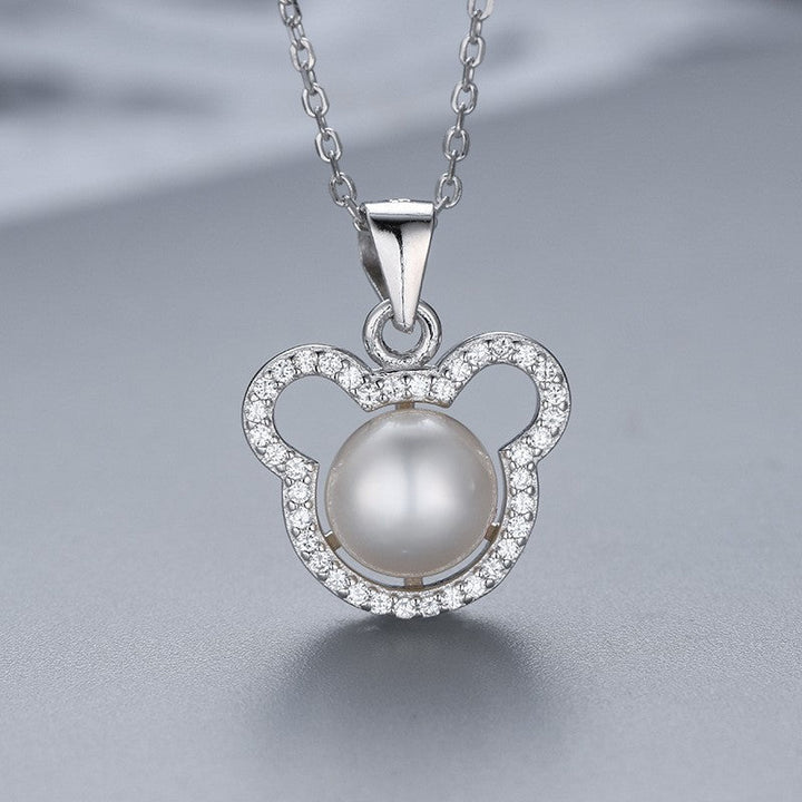Collana con ciondolo in argento S925 e perla