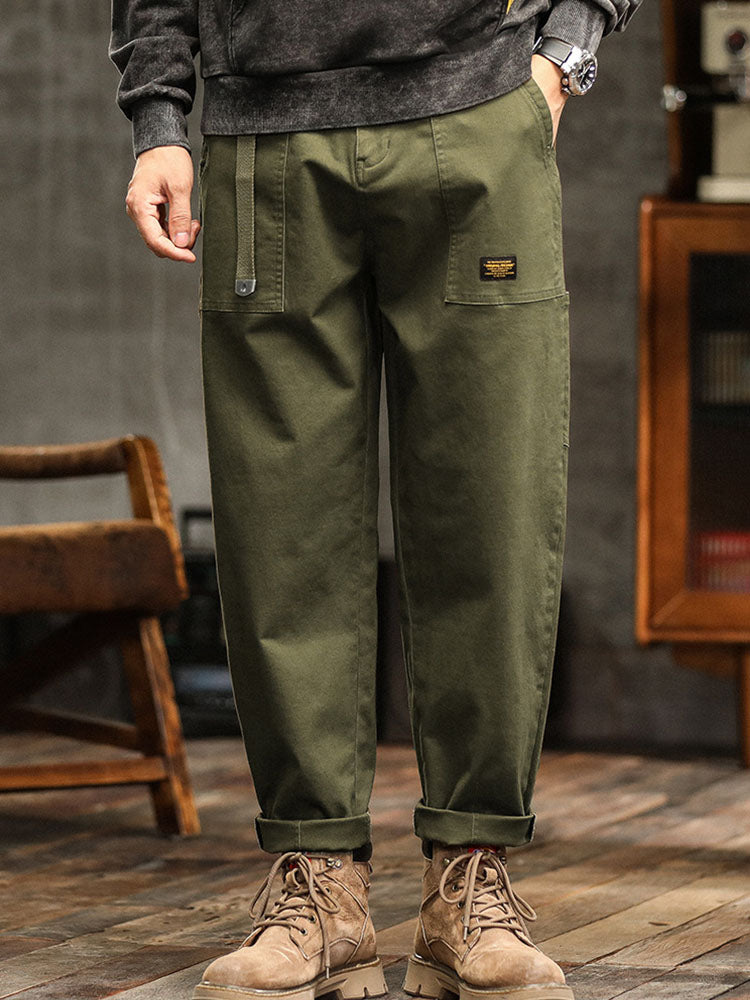 Pantalones Utilitarios Casuales de Inspiración Vintage para Hombre