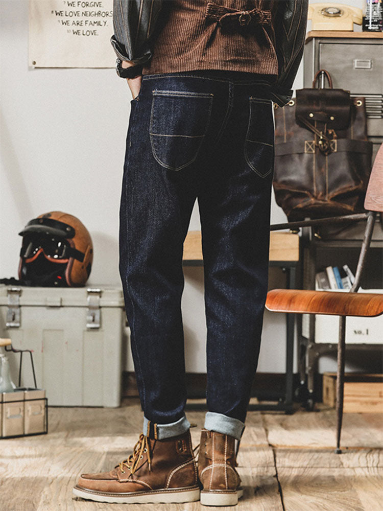 Vaqueros vintage de corte tapered para hombre