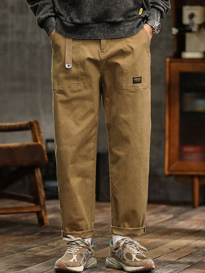 Pantalones Utilitarios Casuales de Inspiración Vintage para Hombre