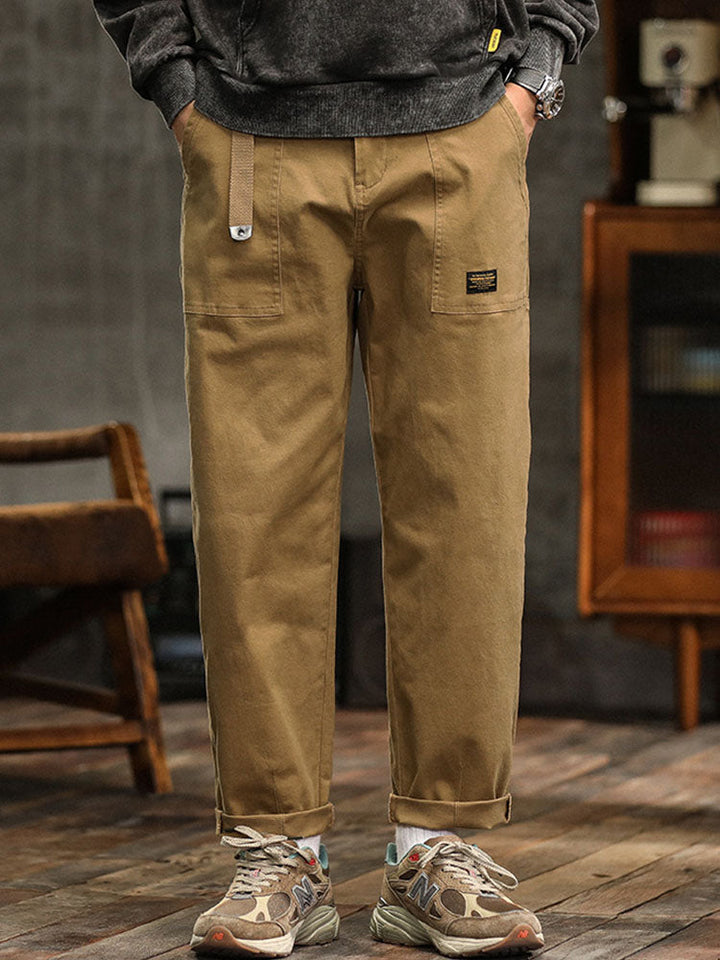 Pantalones Utilitarios Casuales de Inspiración Vintage para Hombre