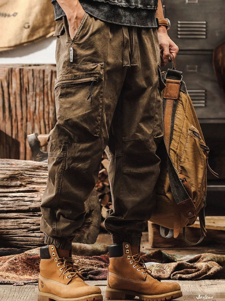 Pantalón cargo estilo jogger vintage para hombre
