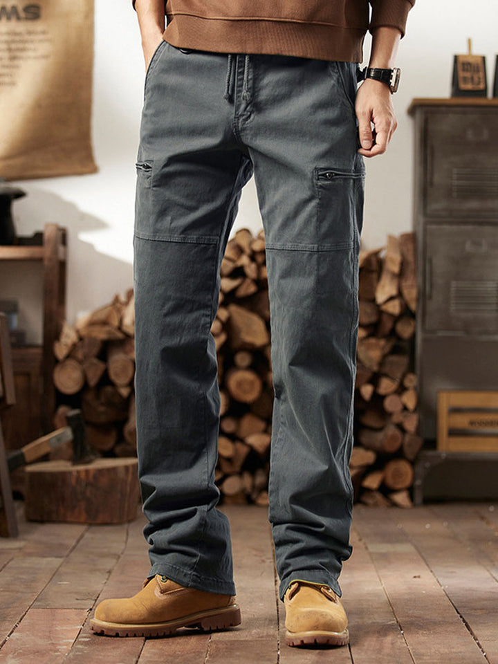 Herren Retro‑Cargohose mit Reißverschlusstaschen