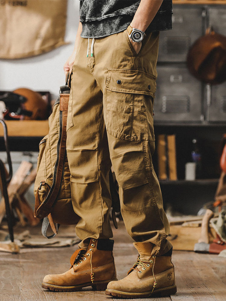 Herren Cargohose im Retro‑Stil,gerader Schnitt