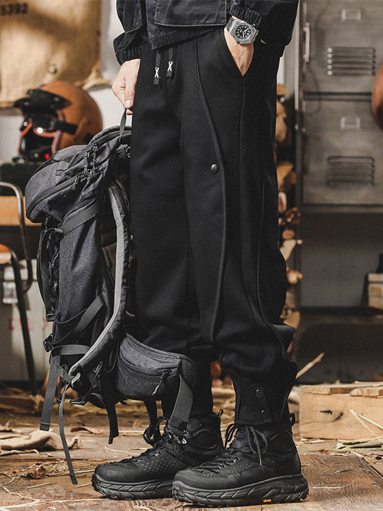 Pantalones de chándal para hombre con detalle de botones y cintura cómoda