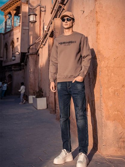 Herren Gerade Bein Jeans mit Vintage‑Waschung
